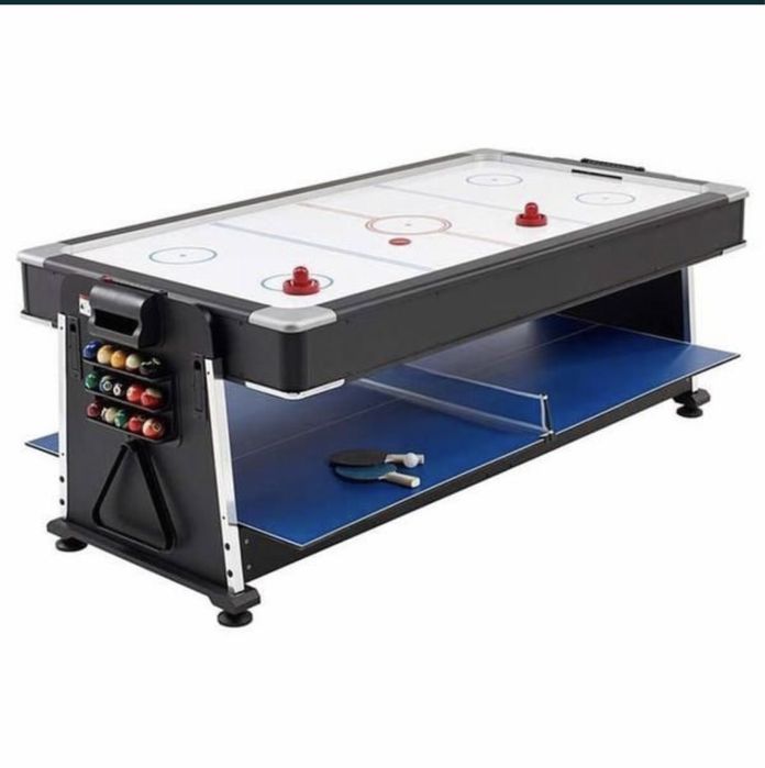Игровой стол 4 в 1 Настольный теннис Аэрохоккей Бильярдный