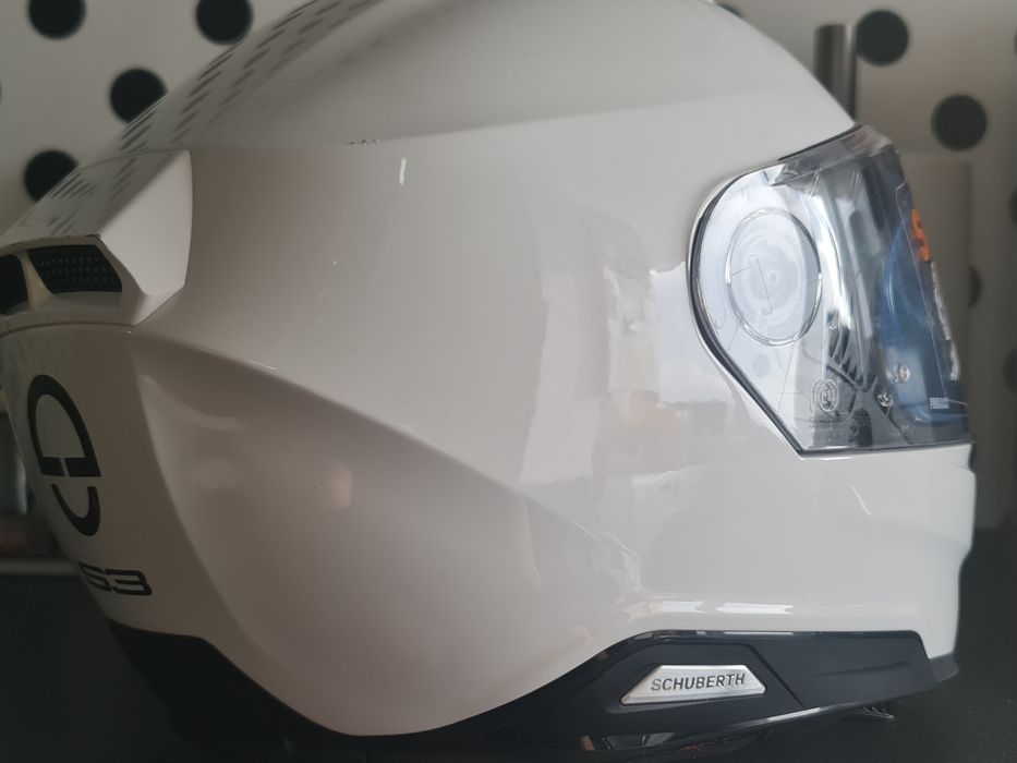 Casca moto Schuberth S3 mărime XS / S  (53cm) full face alb lucios