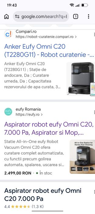 Robot aspirator Eufy C20 Omni