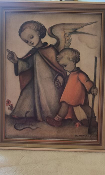 Vând un tablou printat in ulei semnat