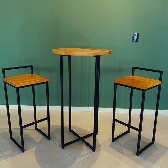 Бар столове масив и желязо