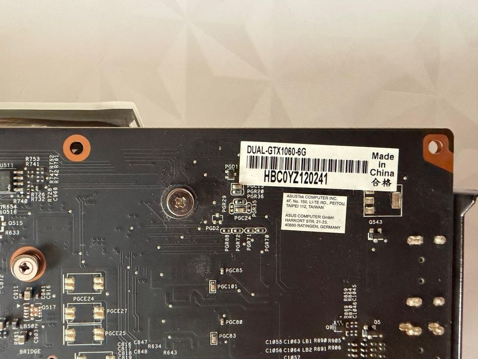 Asus GTX 1060 6gb