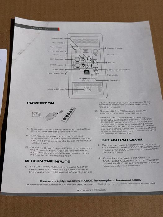 Jbl srx835SP/230 boxa activava