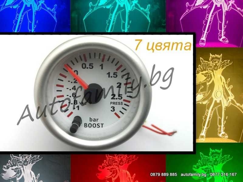 Ново! 3 бара RGB Измервателен Уред За Турбо Boost Meter 3 bar press