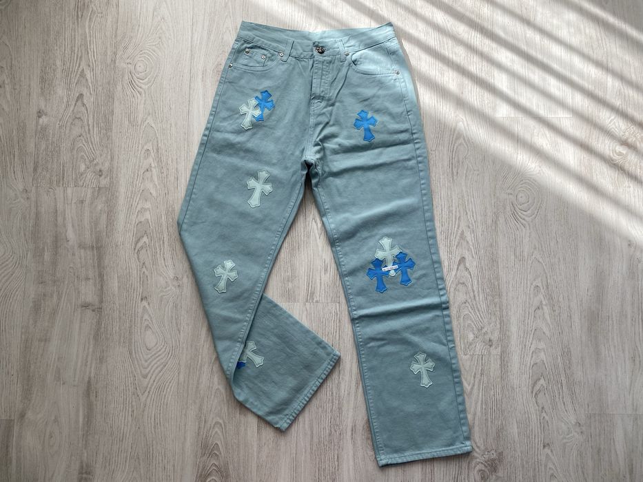 Blugi Chrome Hearts 34 / L - Albastru Deschis