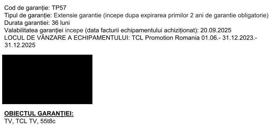 Televizorul QLED TCL 55 inch, 139cm, Smart 5 ani Garantie