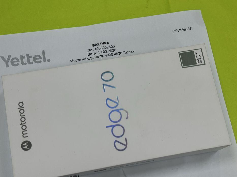 ***КАТО НОВ 512GB Motorola Edge 70 Yettel Гаранция до 2029 г.Lilly pad