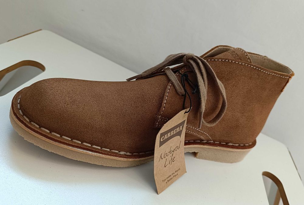 Ghete lace up chukka 44 premium Carrera NOI piele naturala moale