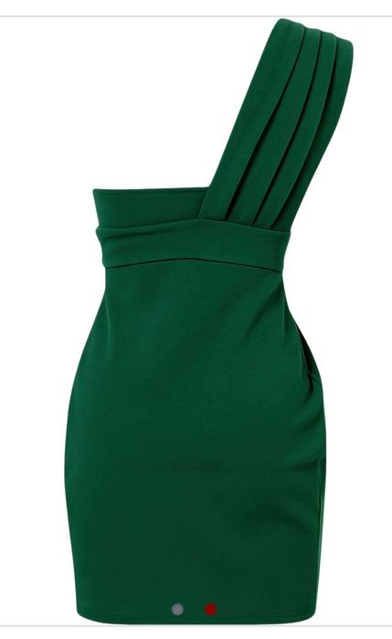 Коктейлна рокля в зелен цвят