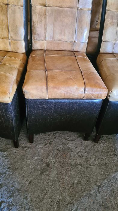 кожени столове с облегалка внос от Европа