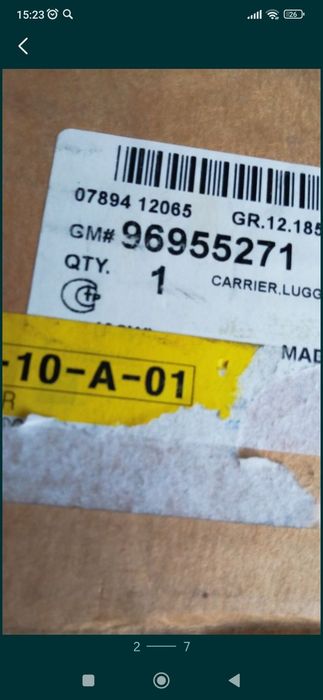 Багажник (база]на рейлинги Chevrolet Spark ,на Chevrolet Treker