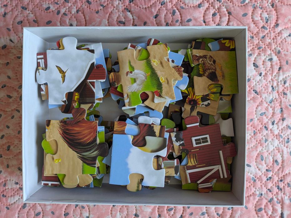 Puzzle de podea Melissa & Doug cu 4 x 24 piese