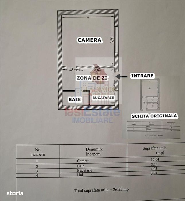 Tudor Vladimirescu Bucsinescu 1 camera parter 46000 euro