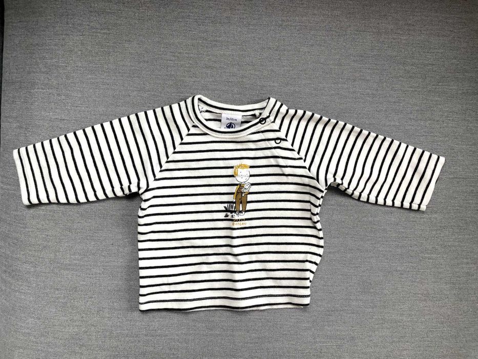 Petit bateau, 6 блузи с дълъг ръкав, размери 60 см и 74 см,