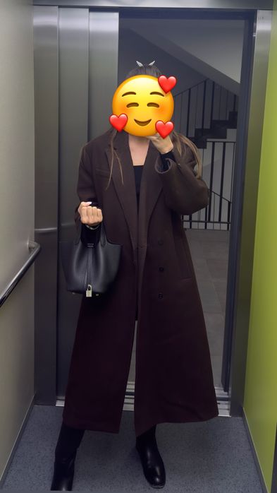 Премиум дълго палто Zara с плат от италианската фабрика Manteco