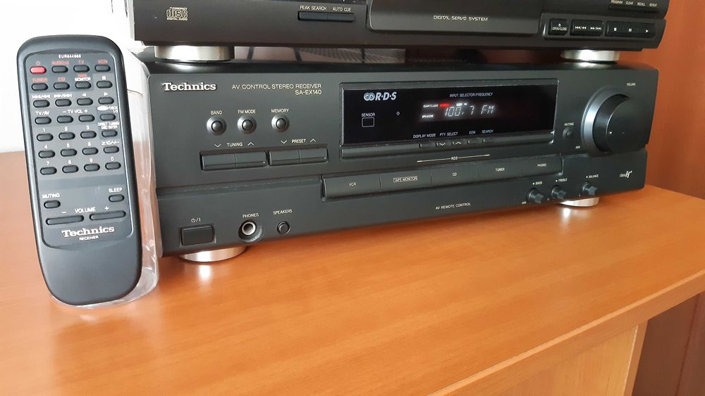 Technics Line, deck dublu RS TR474 M2, CD player SL-PG370A, receiver SA-EX140 cu telecomanda originala