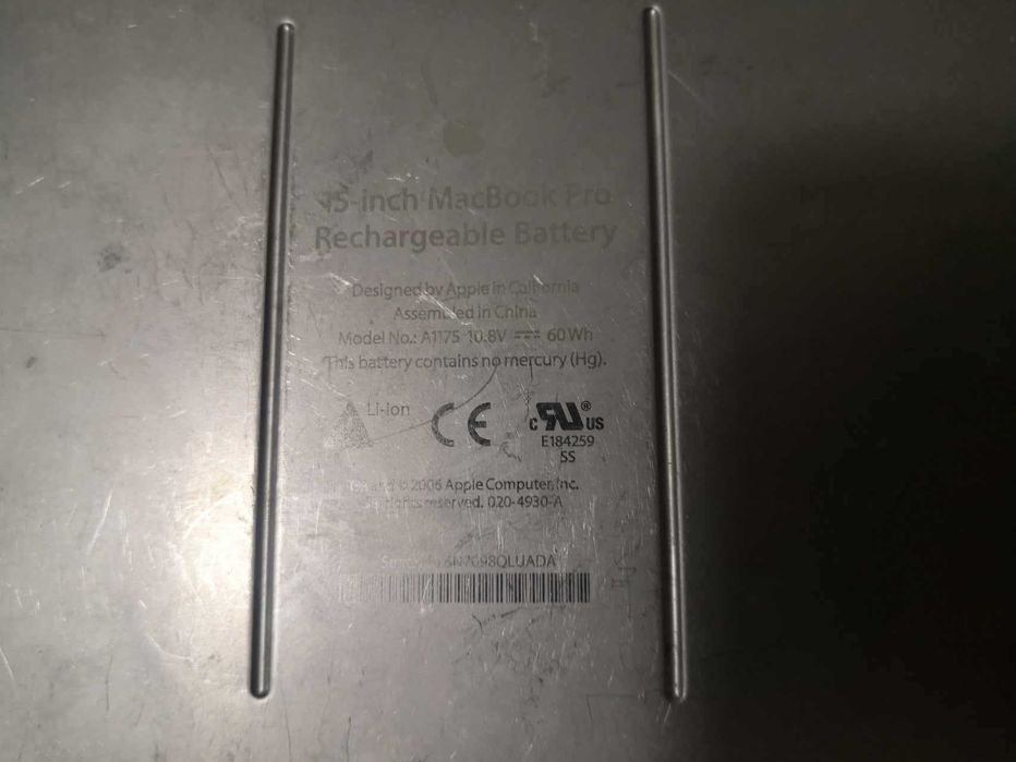 Оригинална батерия за лаптоп Apple MacBook Pro 15" A1175