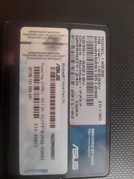 лаптоп asus x53s цял за части