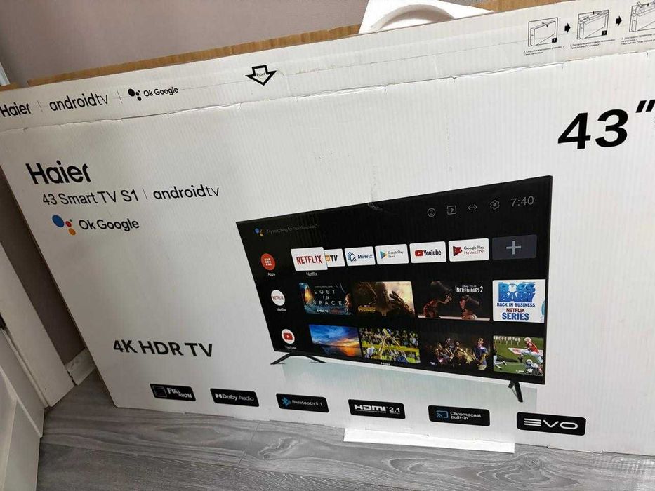 Телевизор Haier 43 Smart TV S1 в отличном состоянии