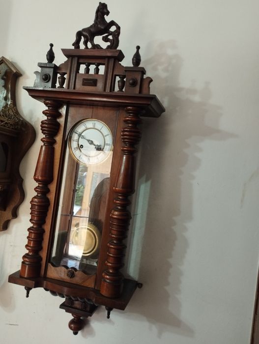 Ceas pendula de perete DRGM anii 1890-1900 cu pendul