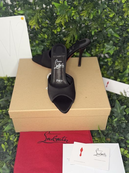Pantofi/Sandale Christian Louboutin Miss Z 100 crêpe satin mules