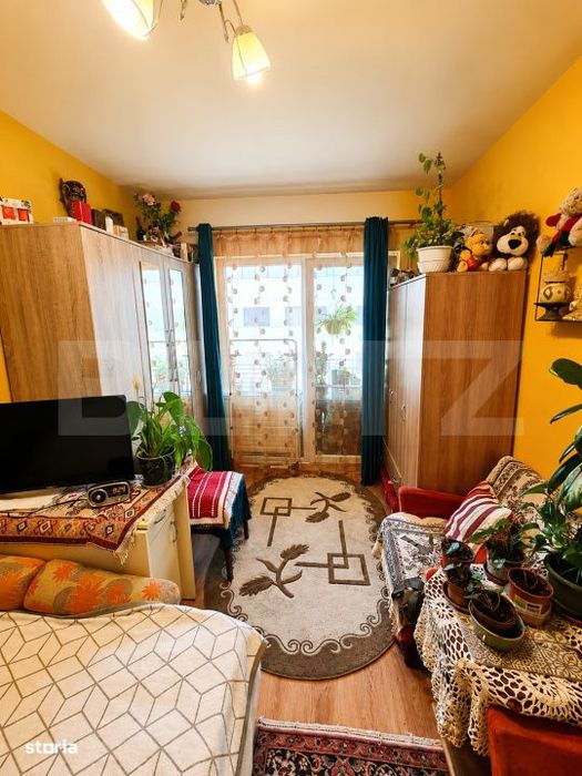 Apartament decomandat, mobilat si utilat, 32,5 mp utili, balcon