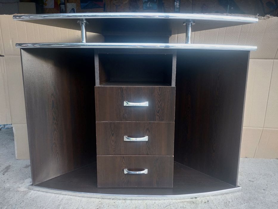 Comodă colțar cu 3 sertare și rafturi