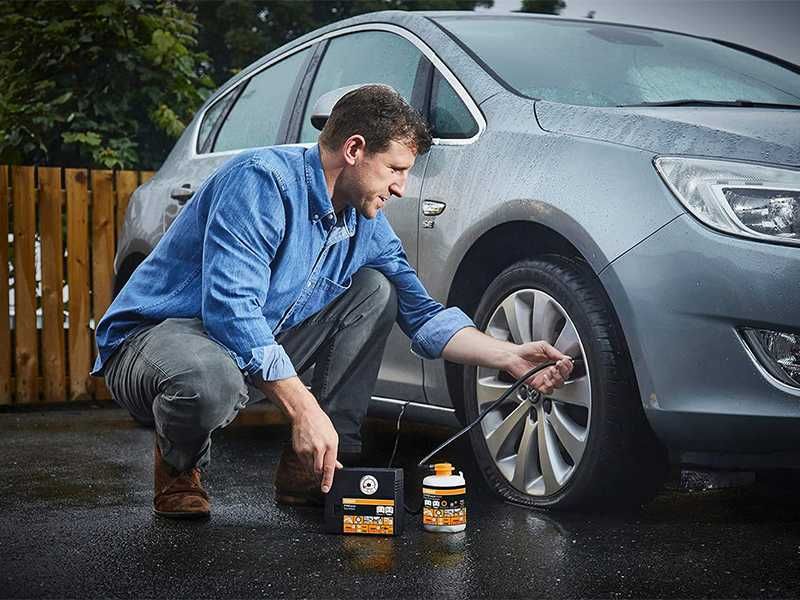 НОВИ! Компресор и TYREseal KIT упътнител за спукани гуми Osram OTSK4