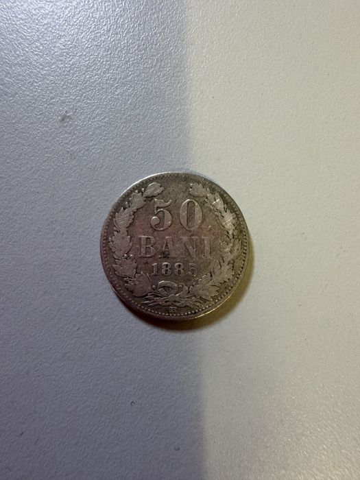 Moneda 50 bani anul 1885