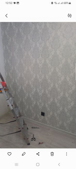 Поклека обоев, галтель