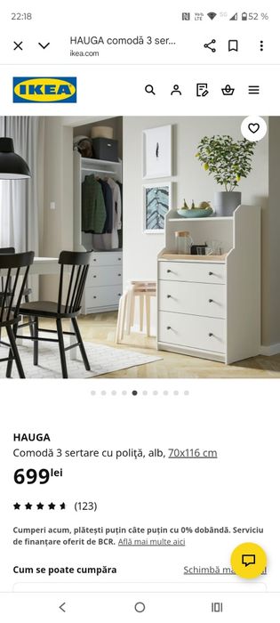 Dulap de haine doua bucăți Ikea