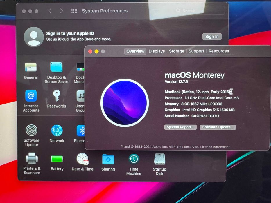 MacBook 12” A1534 (2016) – 8GB RAM / 256GB SSD