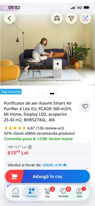 Purificator aer Xiaomi 4 Lite