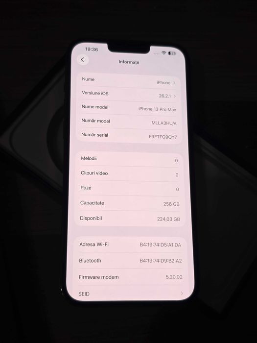 iPhone 13 Pro Max 256GB Graphite bateria 85%