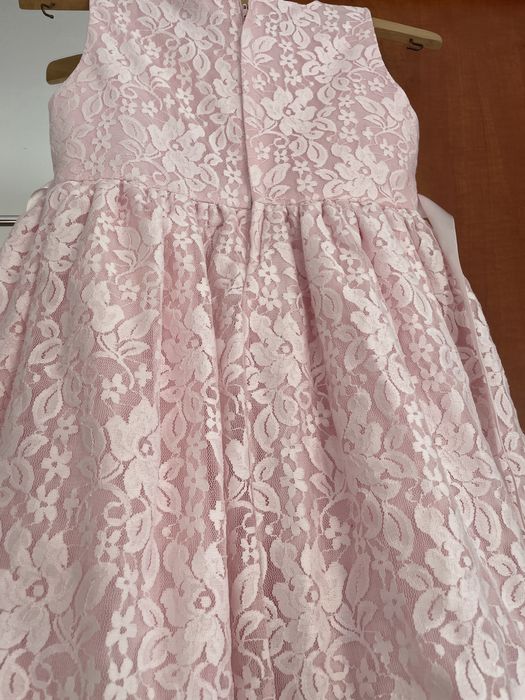 Rochita fete roz cu dantela 8-10 ani