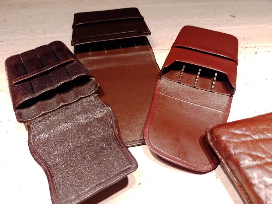 Etui/port trabuc lux, din piele pt trabucuri CORONA/ROBUSTO+CADOU