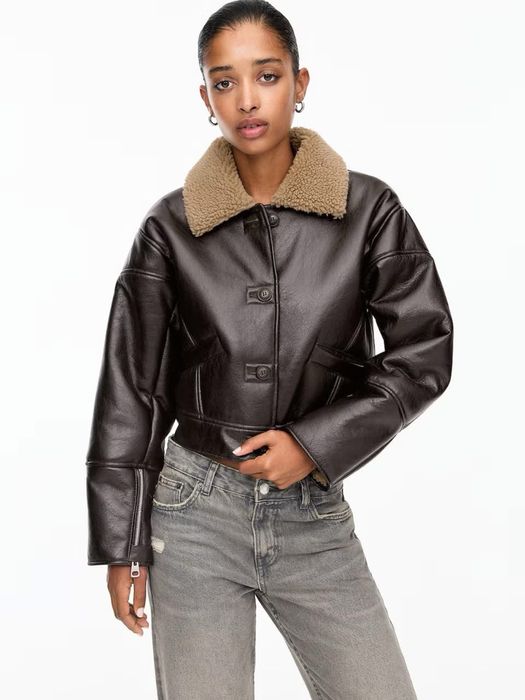 Кафяво кожено яке