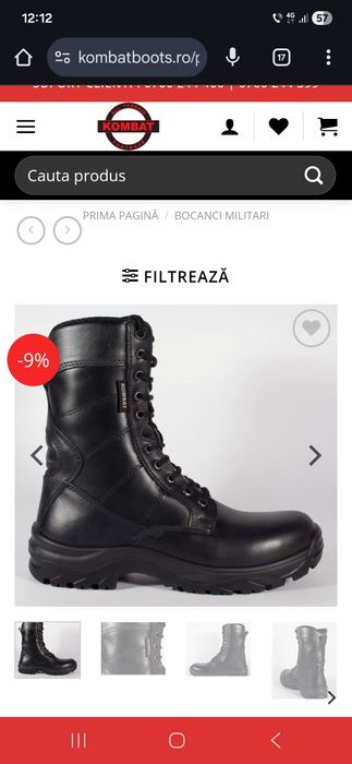 Bocanci Negrii militari/ Bocanci Kombat