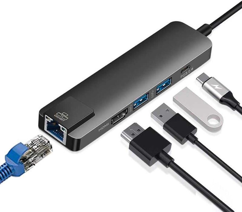 USB hub концентратор 8в1 разъем подключения Type C