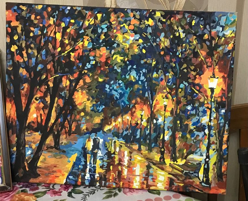 Картина «Прогулка под дождем»