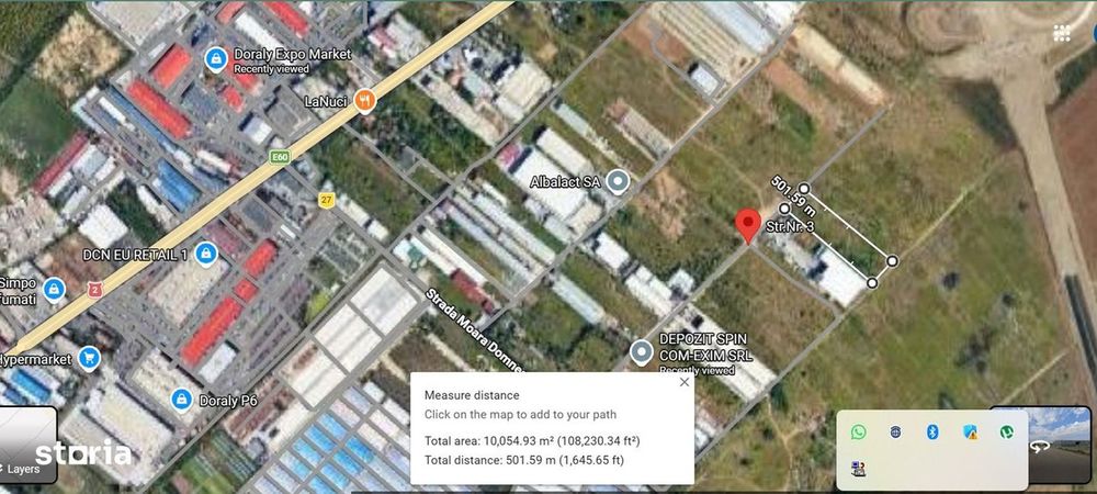 Vand teren 10.000 mp in spate la Doraly Market - Afumati