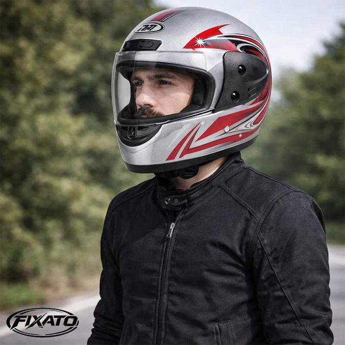 Casca Moto/Scuter/ATV, viziera detasabila, marime universala, Gri