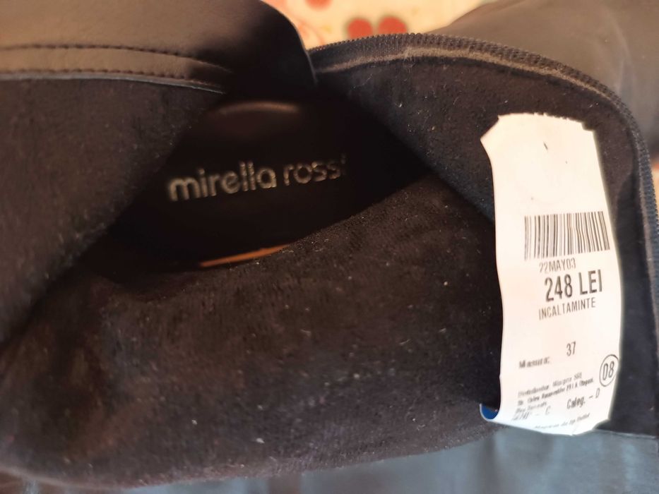 Cizme piele naturală, Italia, Mirella Rossi, 37, noi