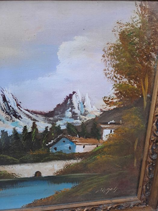 tablou pictura pe panza 60/50 cm semnat