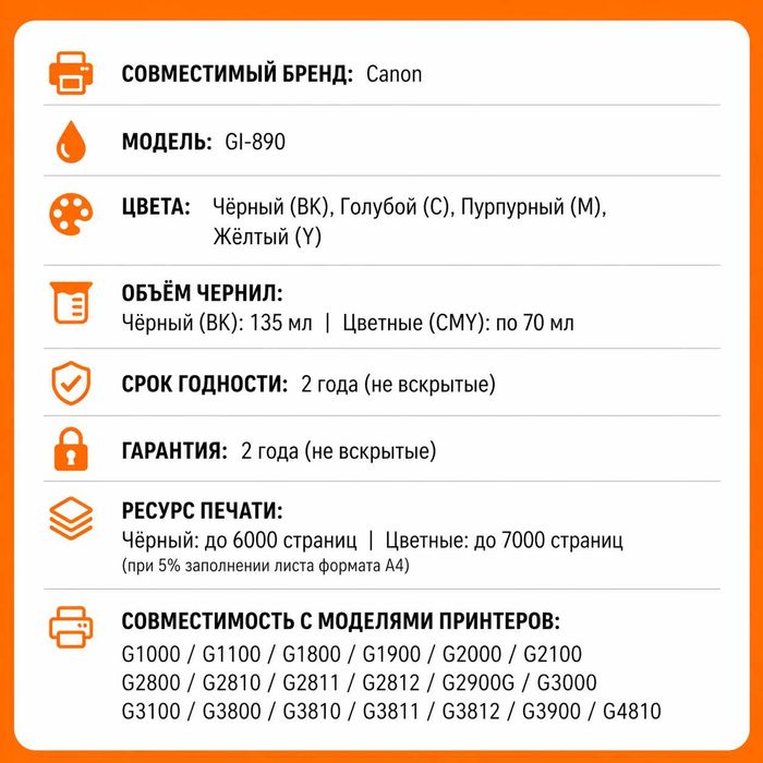 Краски (чернила) для принтеров Epson, Canon, HP в наличии!