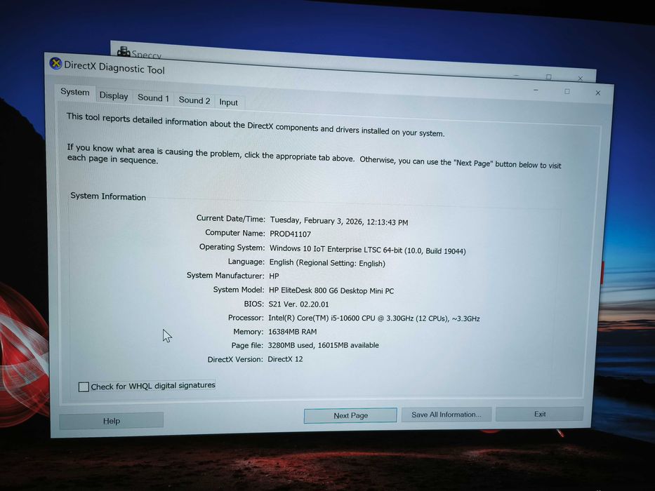 unitate pc mini hp elitedesk 800 G6 i5 10600 16gb ssd 512gb