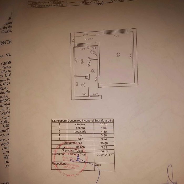 Apartament cu o cameră de vânzare