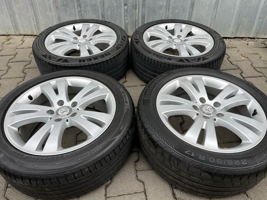 Jante aliaj 5x112mm, anvelope vara 225/50 R17, Mercedes, Audi, Seat Skoda VW