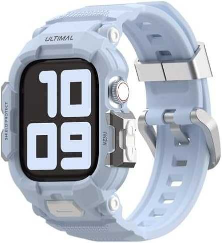 Нова Apple Watch каишка с калъф удароустойчива синя 42 41 40mm за часовник