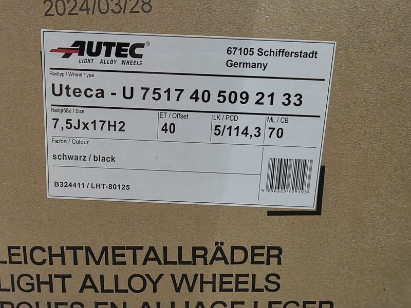 17цола 5х114.3 Toyota Mazda Hyundai Kia 5x114.3